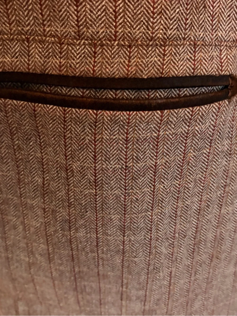 Circle G Brown Tweed Sport Coat with Leather Accents 100% Wool